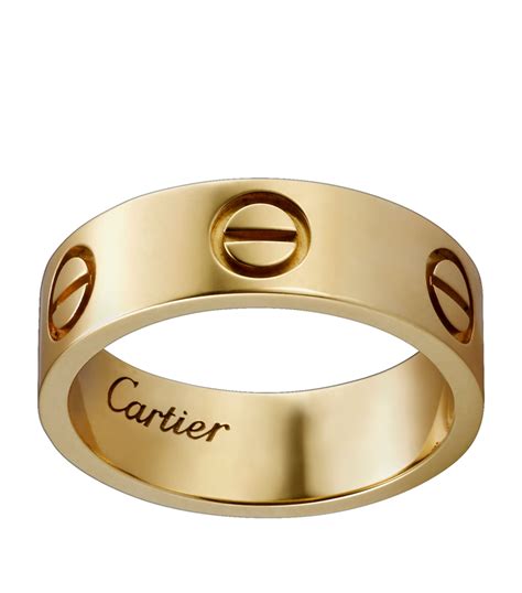 yellow gold cartier ring